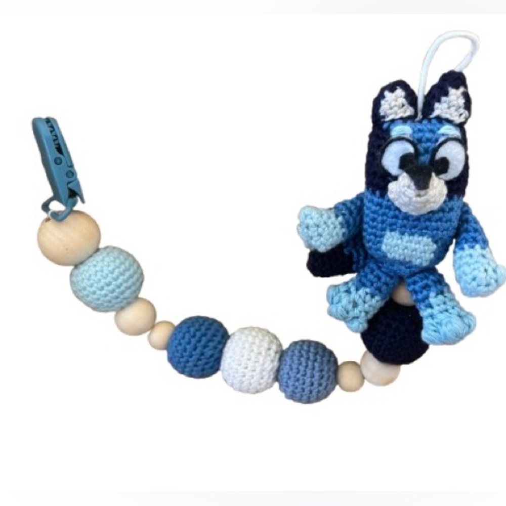Bluey Baby Pacifier Holder/ Stroller Toy